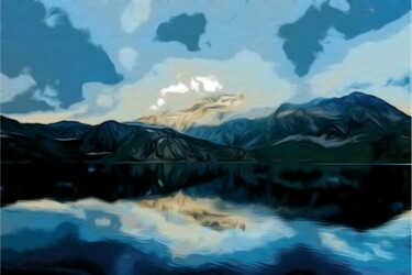 Fotografía titulada "Majestic Peaks: Emb…" por Fetux_lines, Obra de arte original, Light Painting