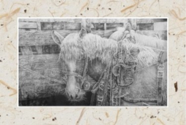 Painting titled "Working Horses" by Floyd Gentry, Original Artwork