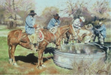 Painting titled "Reata Ranch" by Floyd Gentry, Original Artwork