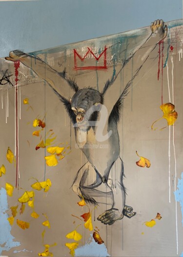 Ζωγραφική με τίτλο "ECCE HOMO" από Frédéric Garnier, Αυθεντικά έργα τέχνης, Ακρυλικό Τοποθετήθηκε στο Ξύλινο φορείο σκελετό