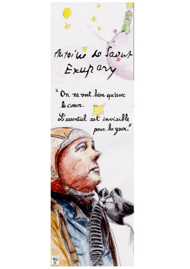 Digitale Kunst mit dem Titel "Antoine de St Exupé…" von Gilles David, Original-Kunstwerk, 2D digitale Arbeit