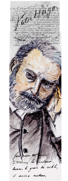 Arte digital titulada "Victor Hugo" por Gilles David, Obra de arte original, Trabajo Digital 2D