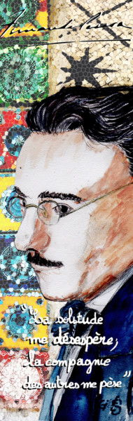 Artes digitais intitulada "Fernando Pessoa" por Gilles David, Obras de arte originais, Trabalho Digital 2D