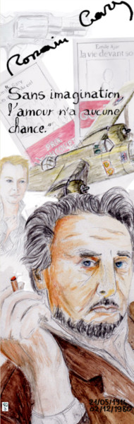 Digitale Kunst getiteld "Romain Gary" door Gilles David, Origineel Kunstwerk, 2D Digital Work