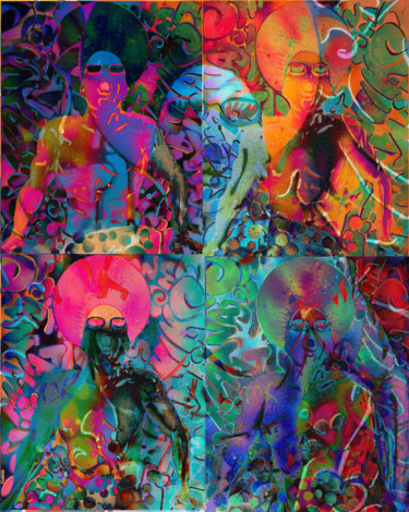 Grafika cyfrowa / sztuka generowana cyfrowo zatytułowany „Summer Swim 2” autorstwa Gilles David, Oryginalna praca, 2D praca…