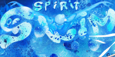 数字艺术 标题为“Spirit of Swim1” 由Gilles David, 原创艺术品, 2D数字工作