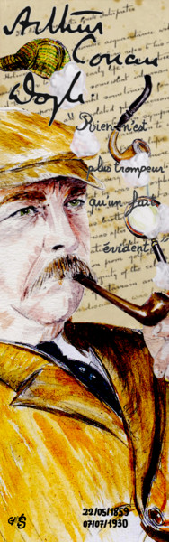 Digitale Kunst getiteld "Conan Doyle" door Gilles David, Origineel Kunstwerk, 2D Digital Work