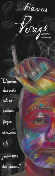 Francis Ponge/ Poster Arts numériques intitulée "Francis Ponge/ Post…" par Gilles David, Œuvre d'art originale, Travail numérique 2D