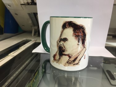 Design intitolato "Mug Nietzsche" da Gilles David, Opera d'arte originale, Tavola arte