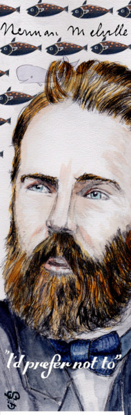 Digital Arts titled "Herman Melville /en…" by Gilles David, Original Artwork, 2D Digital Work