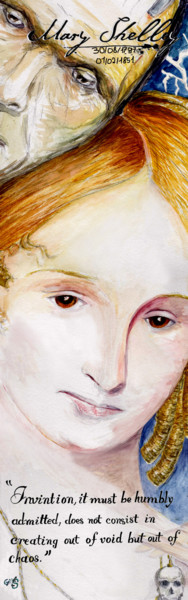 Digitale Kunst getiteld "Mary Shelley VO" door Gilles David, Origineel Kunstwerk, 2D Digital Work