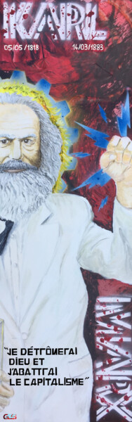 Arts numériques intitulée "Karl Marx citation…" par Gilles David, Œuvre d'art originale, Travail numérique 2D