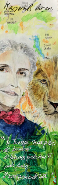 Arte digital titulada "Karen Blixen poster" por Gilles David, Obra de arte original, Trabajo Digital 2D