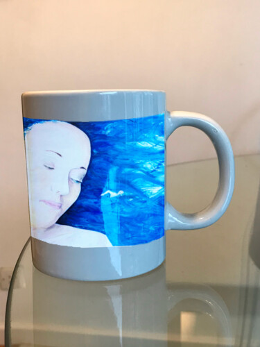 Design intitulée "Mug Swim lover" par Gilles David, Œuvre d'art originale, Art de la table