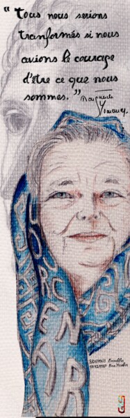 Arts numériques intitulée "Marguerite Yourcenar" par Gilles David, Œuvre d'art originale, Photo montage