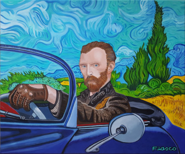 Painting titled "La Balade de Vincent" by Fiasco, Original Artwork, Acrylic