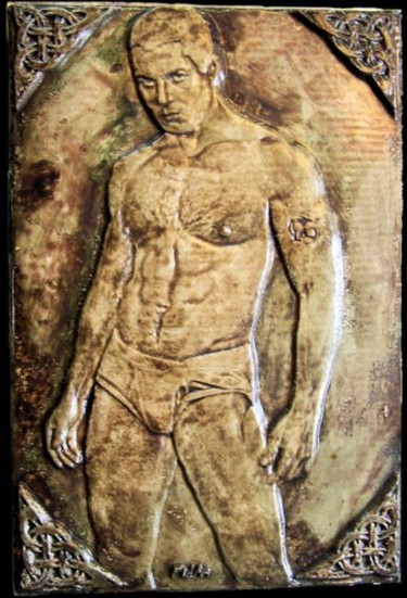 Painting titled "Hombre" by Fidam, Original Artwork