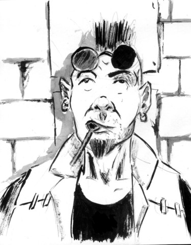 Drawing titled "Punky brother (port…" by Fidel Durana, Original Artwork, Ink