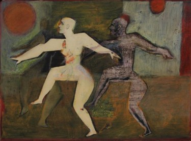 Painting titled "Taniec 5/Dance 5" by Krzysztof Figielski, Original Artwork