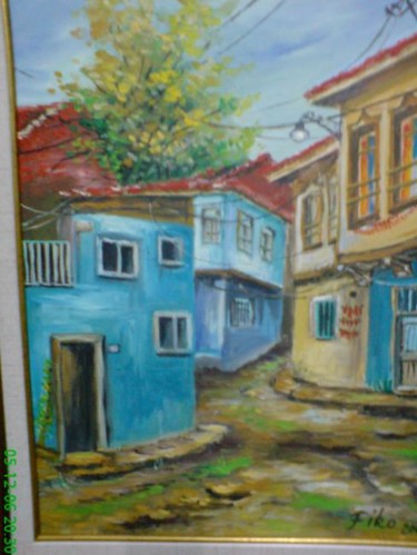 "samanpazarı evleri" başlıklı Tablo Fikret Namaldı tarafından, Orijinal sanat