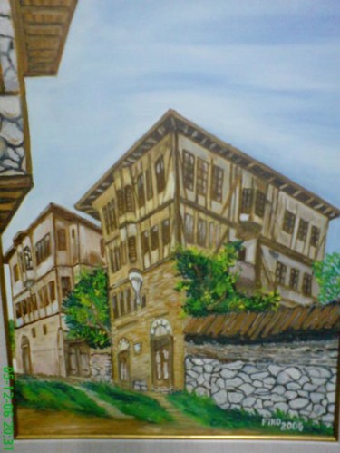 "samanpazarı evleri" başlıklı Tablo Fikret Namaldı tarafından, Orijinal sanat