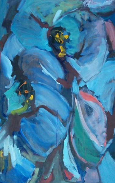 Schilderij getiteld "Orchidée" door Philippe Bucher, Origineel Kunstwerk, Olie