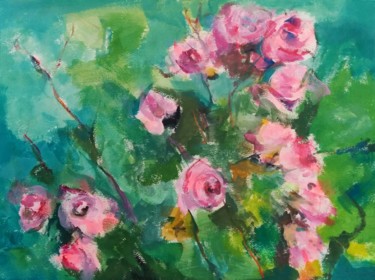 Painting titled "Rosa" by Philippe Bucher, Original Artwork, Acrylic