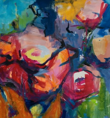 Schilderij getiteld "Tulipe" door Philippe Bucher, Origineel Kunstwerk, Acryl