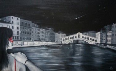 Malerei mit dem Titel "Venice - The Wish" von Fil Cool, Original-Kunstwerk, Öl