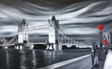 Painting titled "London - The Yearni…" by Fil Cool, Original Artwork, Oil