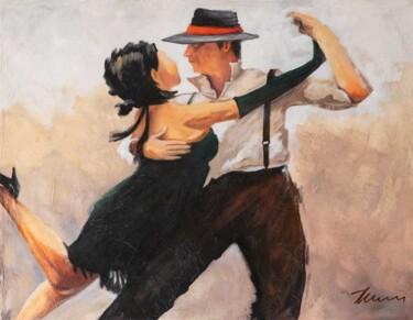 Pittura intitolato "Tango, acrylic pain…" da Filip Petrovic, Opera d'arte originale, Acrilico