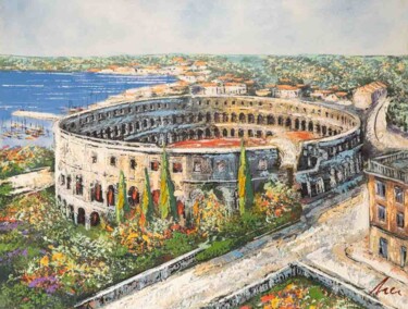 Malarstwo zatytułowany „The Colosseum Paint…” autorstwa Filip Petrovic, Oryginalna praca, Akryl