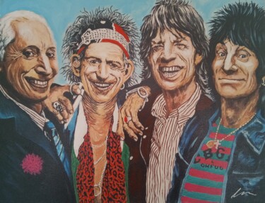 Pintura intitulada "The Rolling Stones,…" por Filip Petrovic, Obras de arte originais, Acrílico