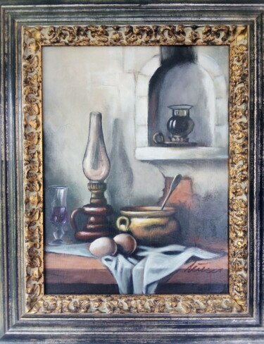 Peinture intitulée "Oil painting on can…" par Filip Petrovic, Œuvre d'art originale, Huile