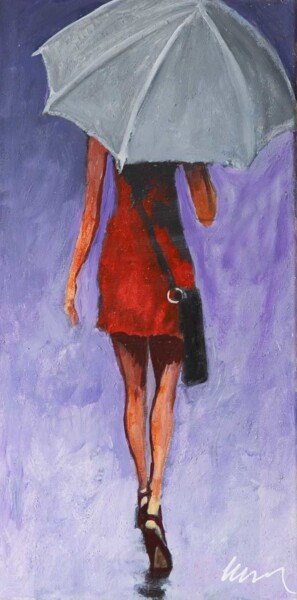 Painting titled "Woman Jennifer walk…" by Filip Petrovic, Original Artwork, Acrylic