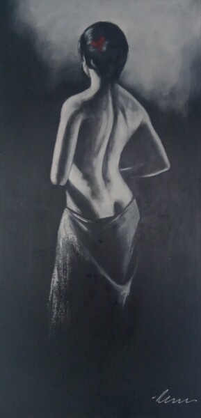 Painting titled "Nude woman acrylic…" by Filip Petrovic, Original Artwork, Acrylic