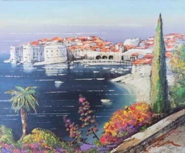 Painting titled "Dubrovnik acrylic p…" by Filip Petrovic, Original Artwork, Acrylic