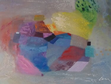 Painting titled "Abstract colors oil…" by Filip Petrovic, Original Artwork, Oil