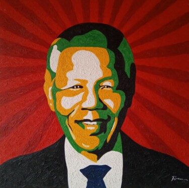 Ζωγραφική με τίτλο "Nelson Mandela acry…" από Filip Petrovic, Αυθεντικά έργα τέχνης, Ακρυλικό