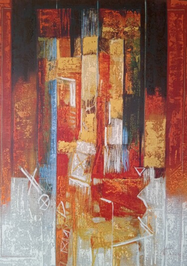 Ζωγραφική με τίτλο "Abstract 1 acrylic…" από Filip Petrovic, Αυθεντικά έργα τέχνης, Ακρυλικό