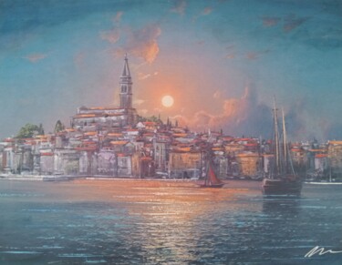 Pittura intitolato "Rovinj, Croatia, by…" da Filip Petrovic, Opera d'arte originale, Acrilico