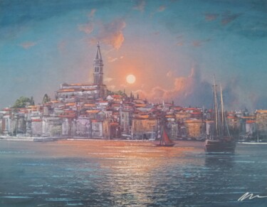 Schilderij getiteld "Rovinj, Croatia, by…" door Filip Petrovic, Origineel Kunstwerk, Acryl