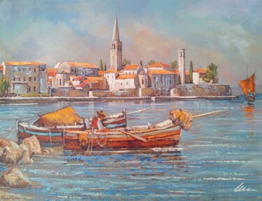 Pintura intitulada "Poreč, Croatia acry…" por Filip Petrovic, Obras de arte originais, Acrílico