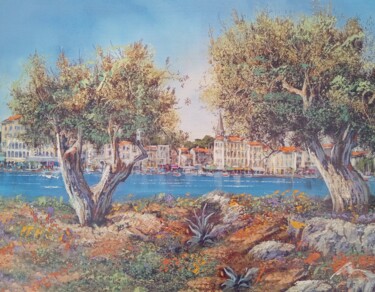 Pintura intitulada "Porec, Croatia and…" por Filip Petrovic, Obras de arte originais, Acrílico