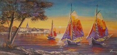 Painting titled "Painting of Poreč,…" by Filip Petrovic, Original Artwork, Acrylic