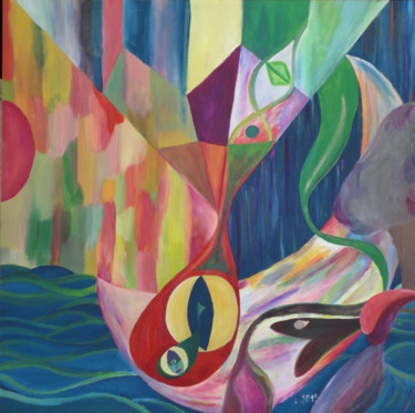 Malerei mit dem Titel "lapis.png" von Filipa Gouveia, Original-Kunstwerk, Acryl
