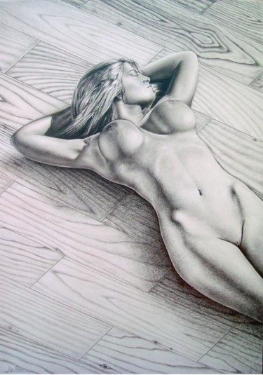 Desenho intitulada "Nude female reclini…" por Filipe Paiva, Obras de arte originais, Outro