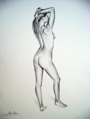 Drawing titled "Posing" by Filipe Paiva, Original Artwork