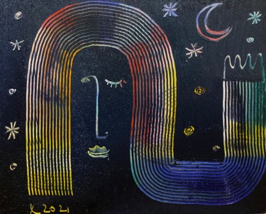 Картина под названием "Good night." - Филипп Казак, Подлинное произведение искусства, Масло