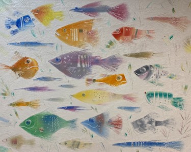 Painting titled "Fish place." by Filipp Kazak, Original Artwork, Oil